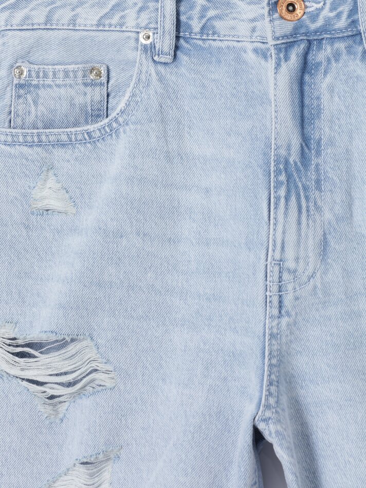 Shorts jeans rasgados - Índigo