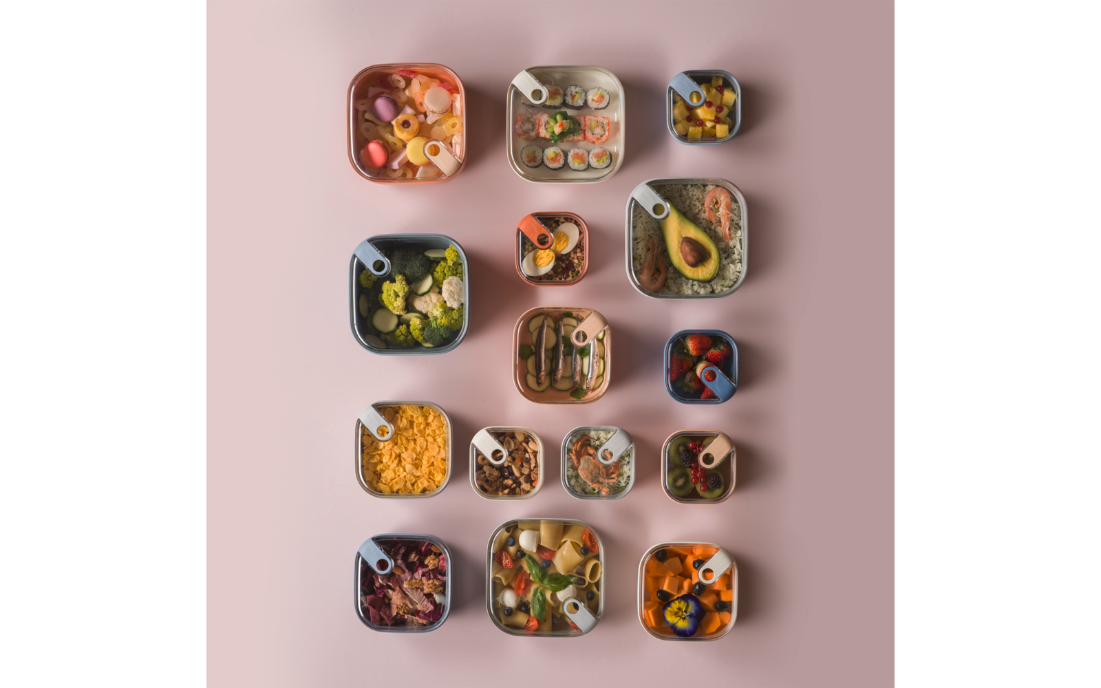 Omada Lunchbox quadratisch 425 ml rosa