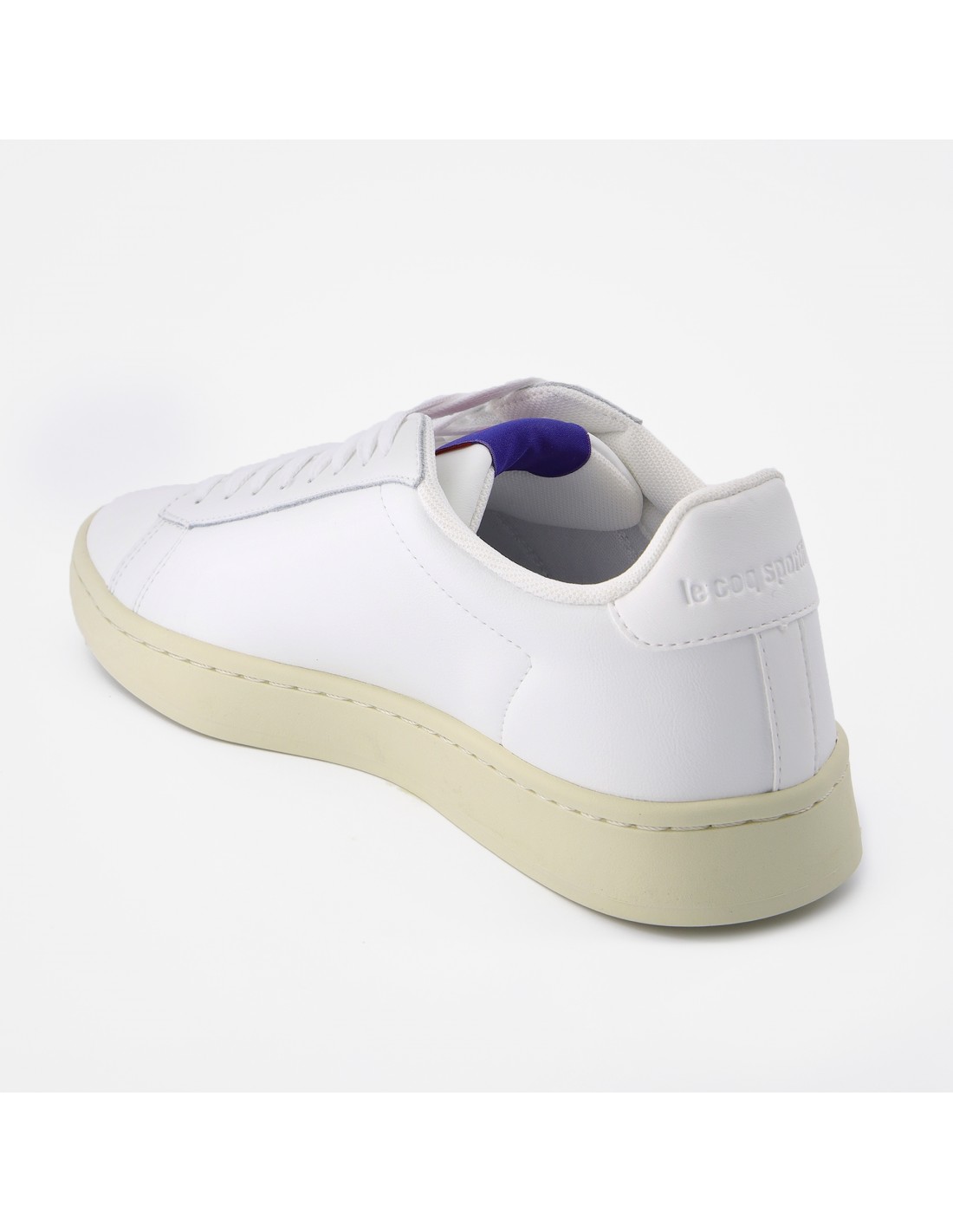 le coq sportif Baskets de ville homme classic soft tricolore cuir blanc