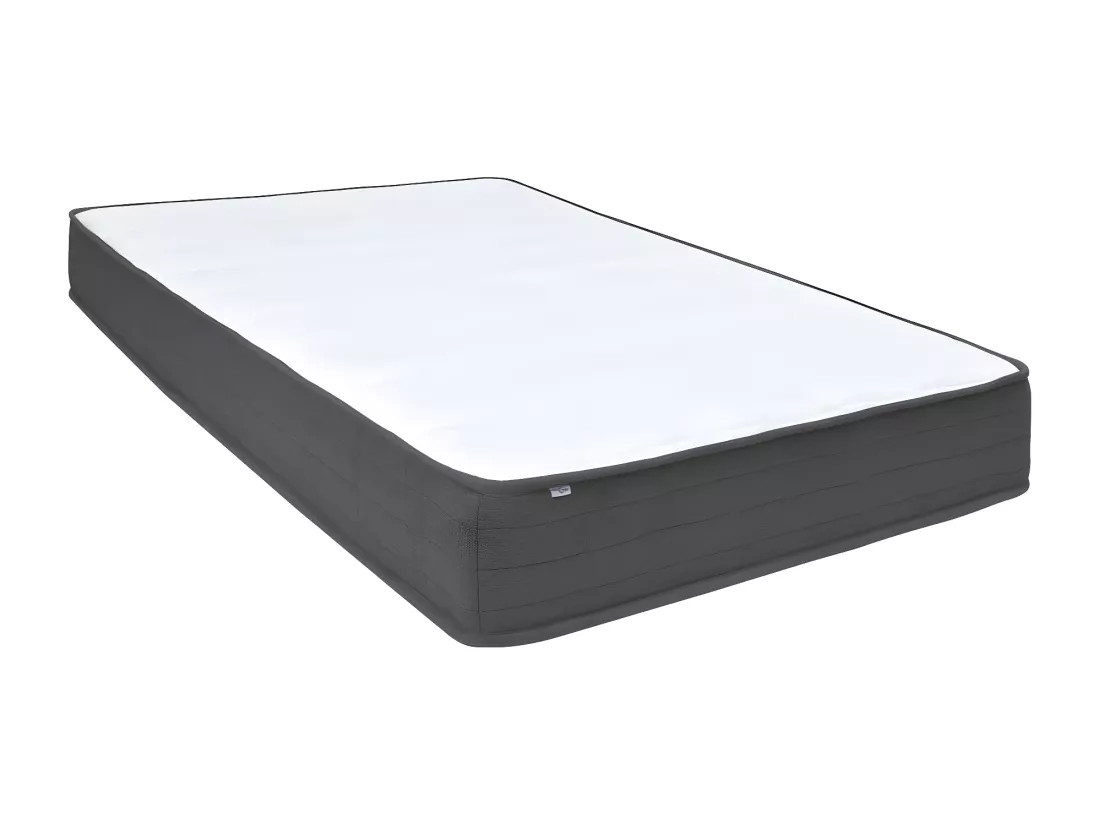 Sommier tapissier Gris foncé Tissu 160x200 cm