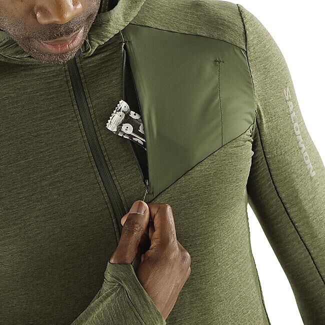 SALOMON - POLAIRE OUTLINE FZ HOODIE M