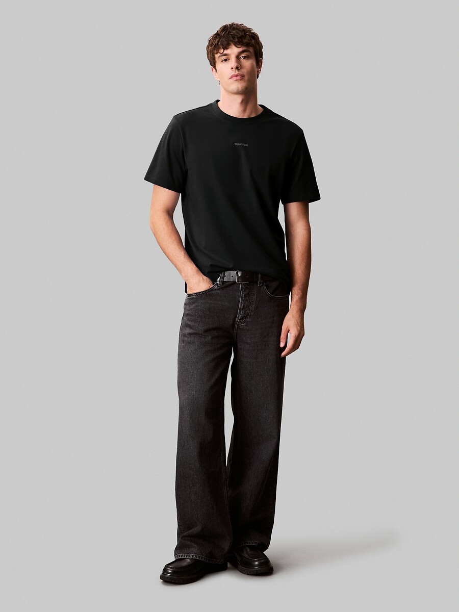 CALVIN KLEIN<br>Camiseta de manga curta em piqué Nano