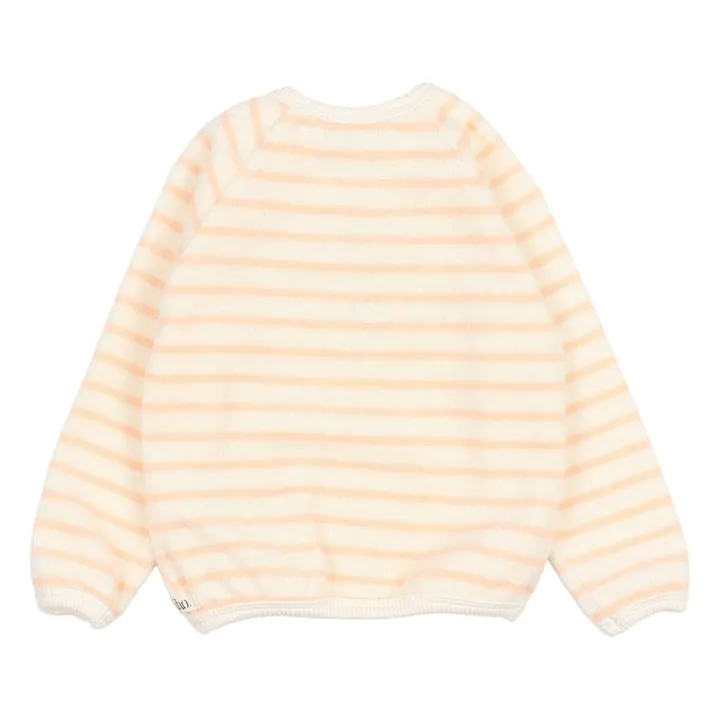 Búho Sweat Rayé Eponge Bébé | Saumon