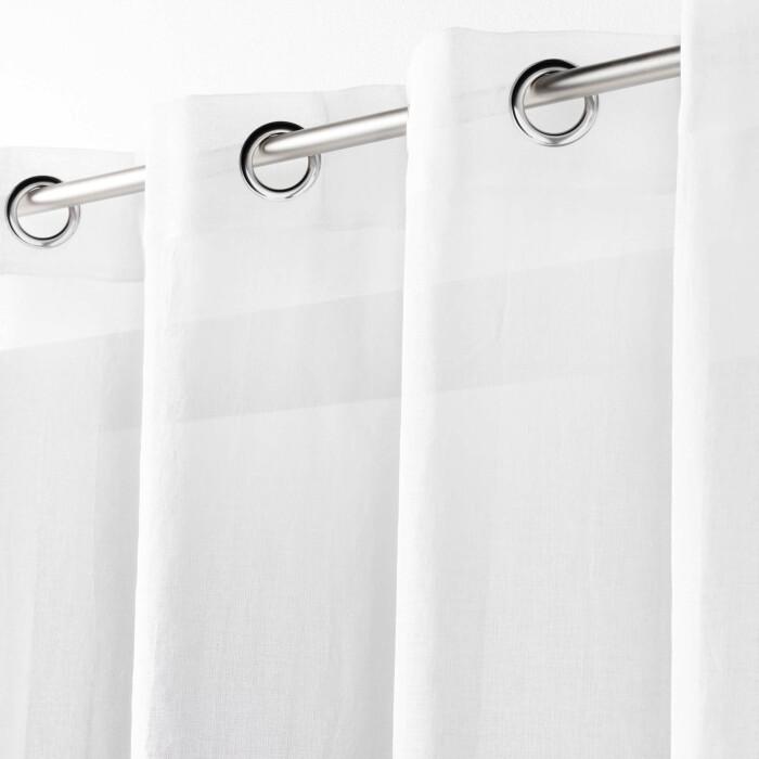 PANNEAU OEILLETS 140X240CM ETAMINE CRASH TELMA BLANC