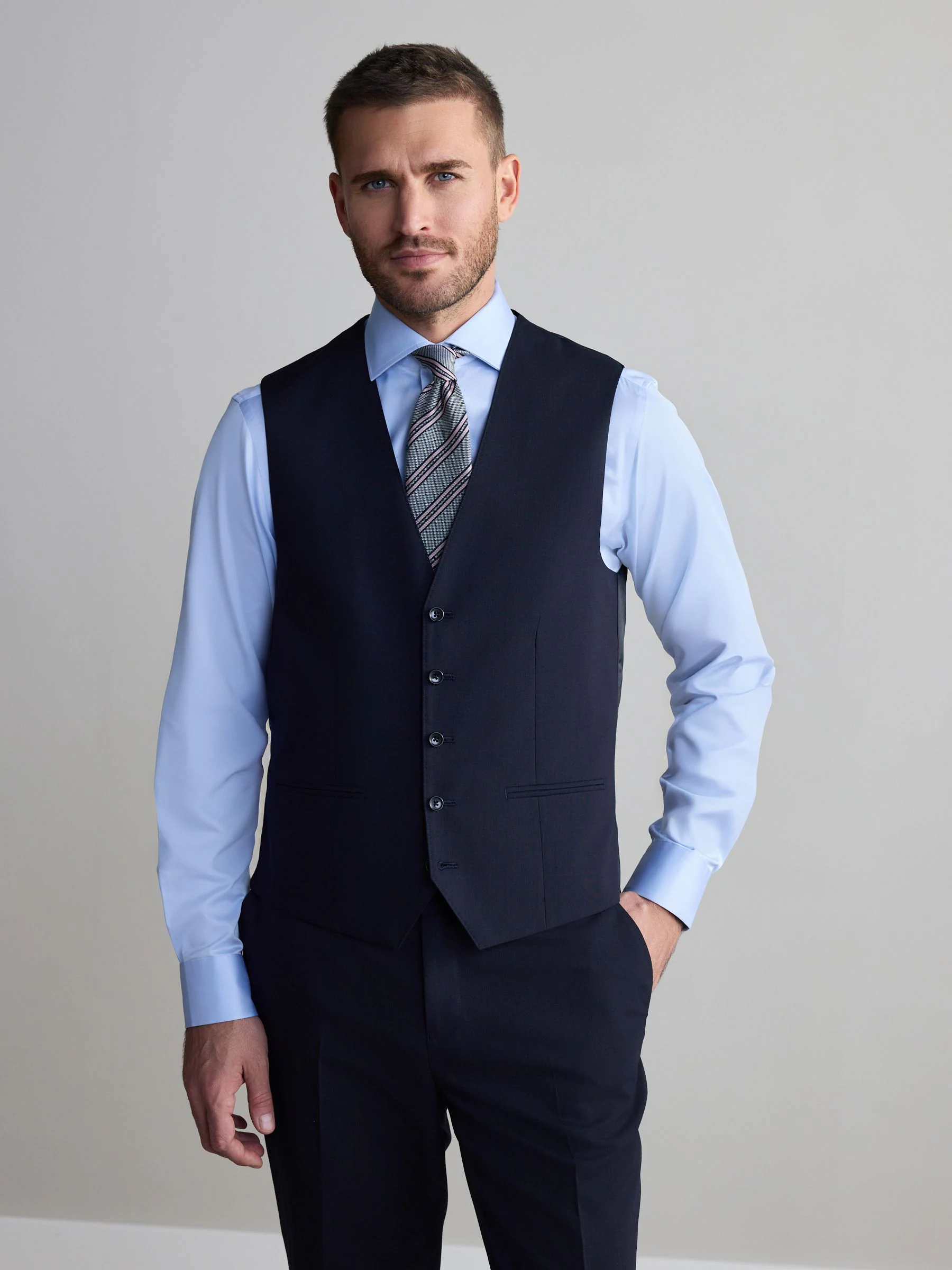 Donkerblauw - Signature Nova Fides wollen gilet