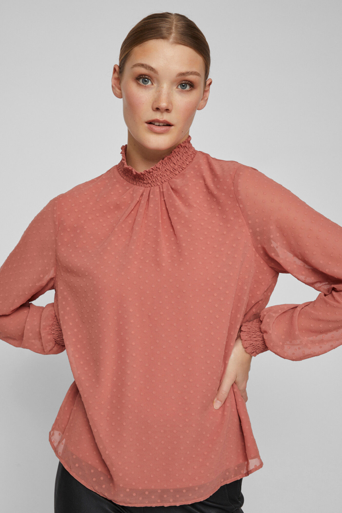 Blusa Plumet de manga comprida - Rosa