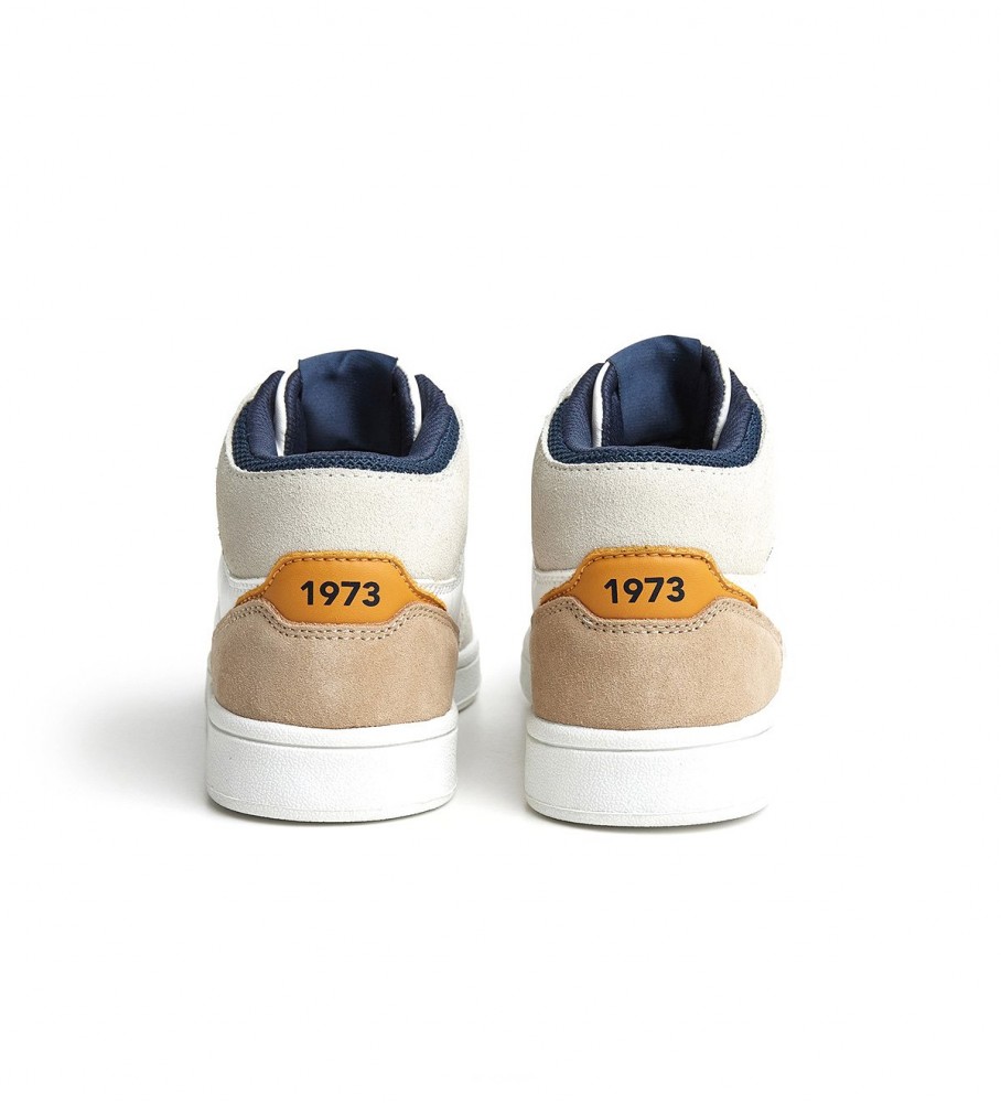 Tênis Pepe Jeans Player Britboot de couro branco