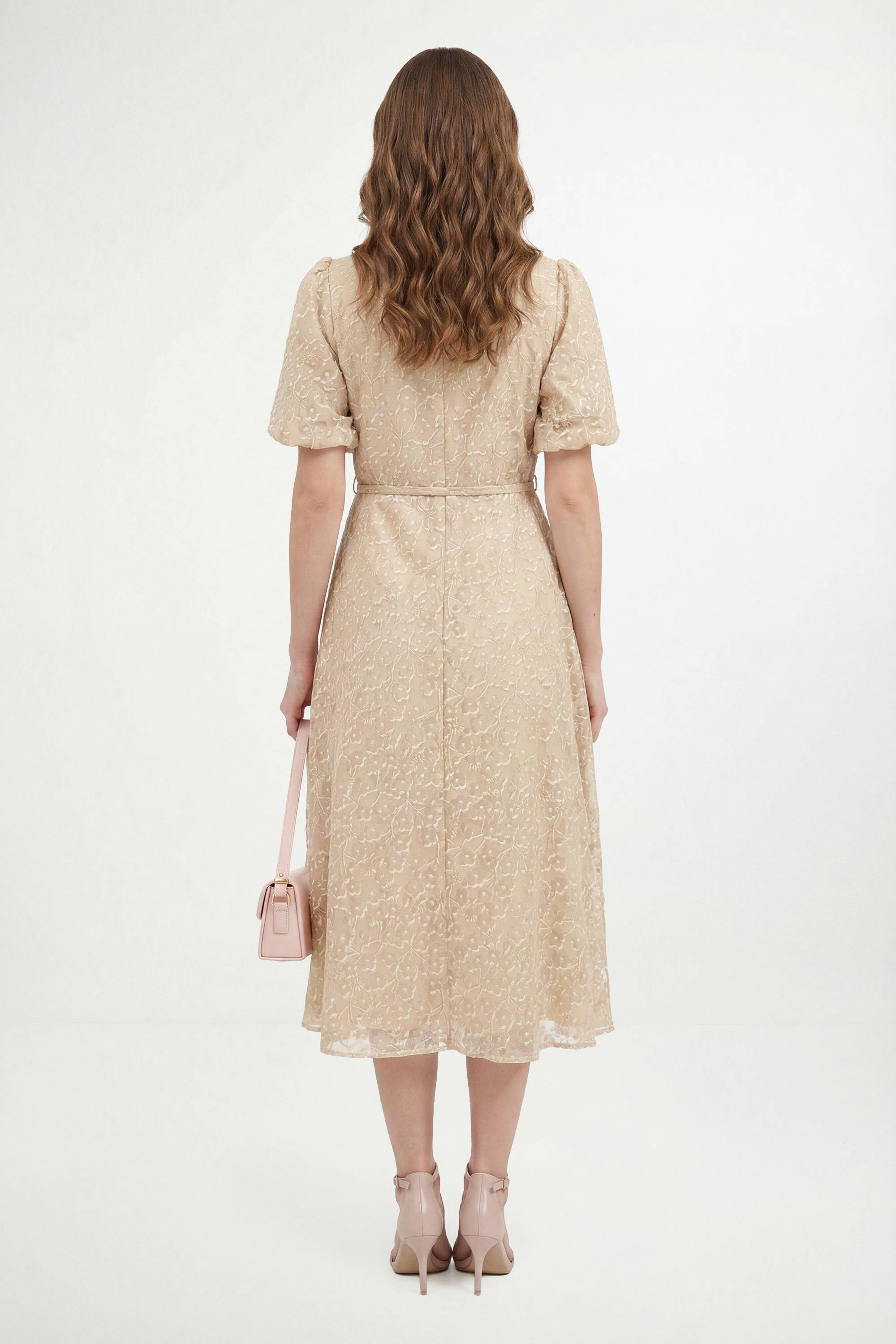 Wallis Robe Midi En Organza Floral Dévoré Petite Taille