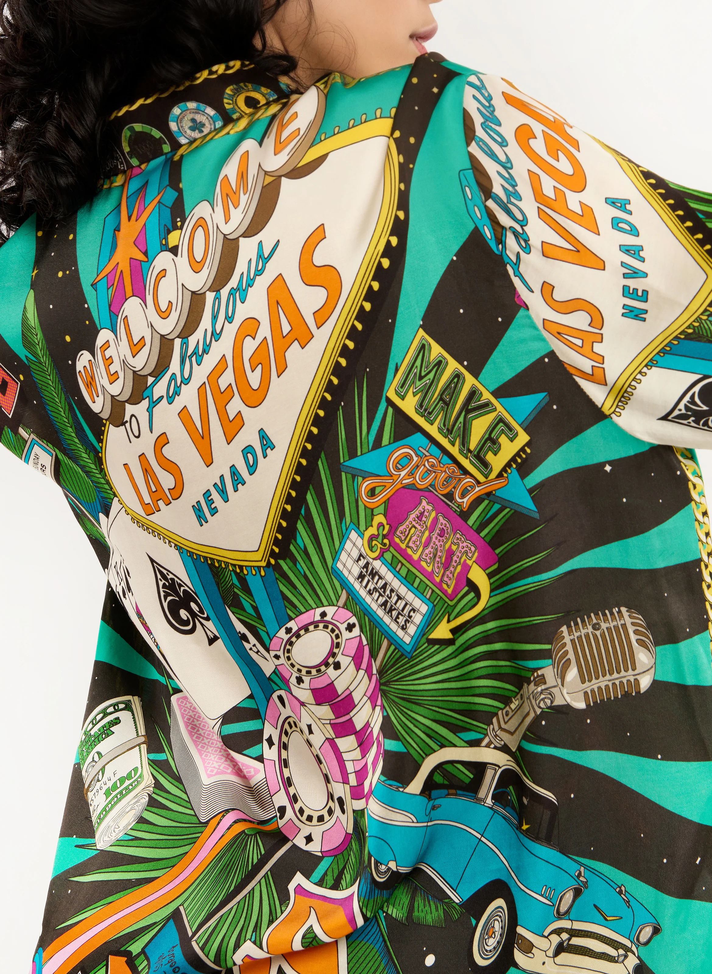 BONAVENTURE VEGAS - Chemise oversize imprimée | Noir