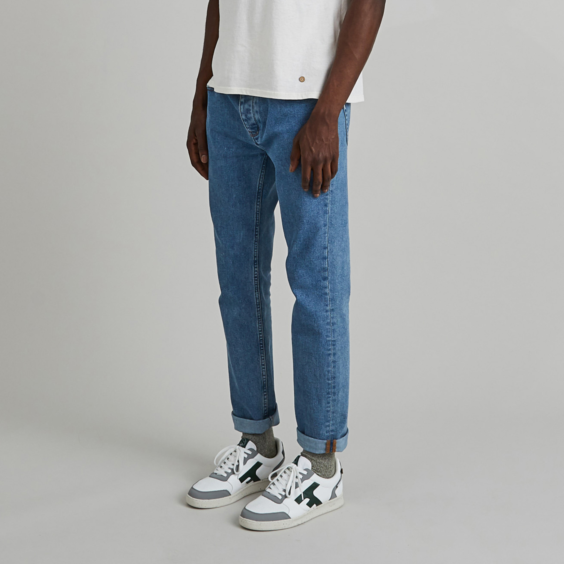 Jean light denim coupe slim végan en coton et polyester - modèle Denim