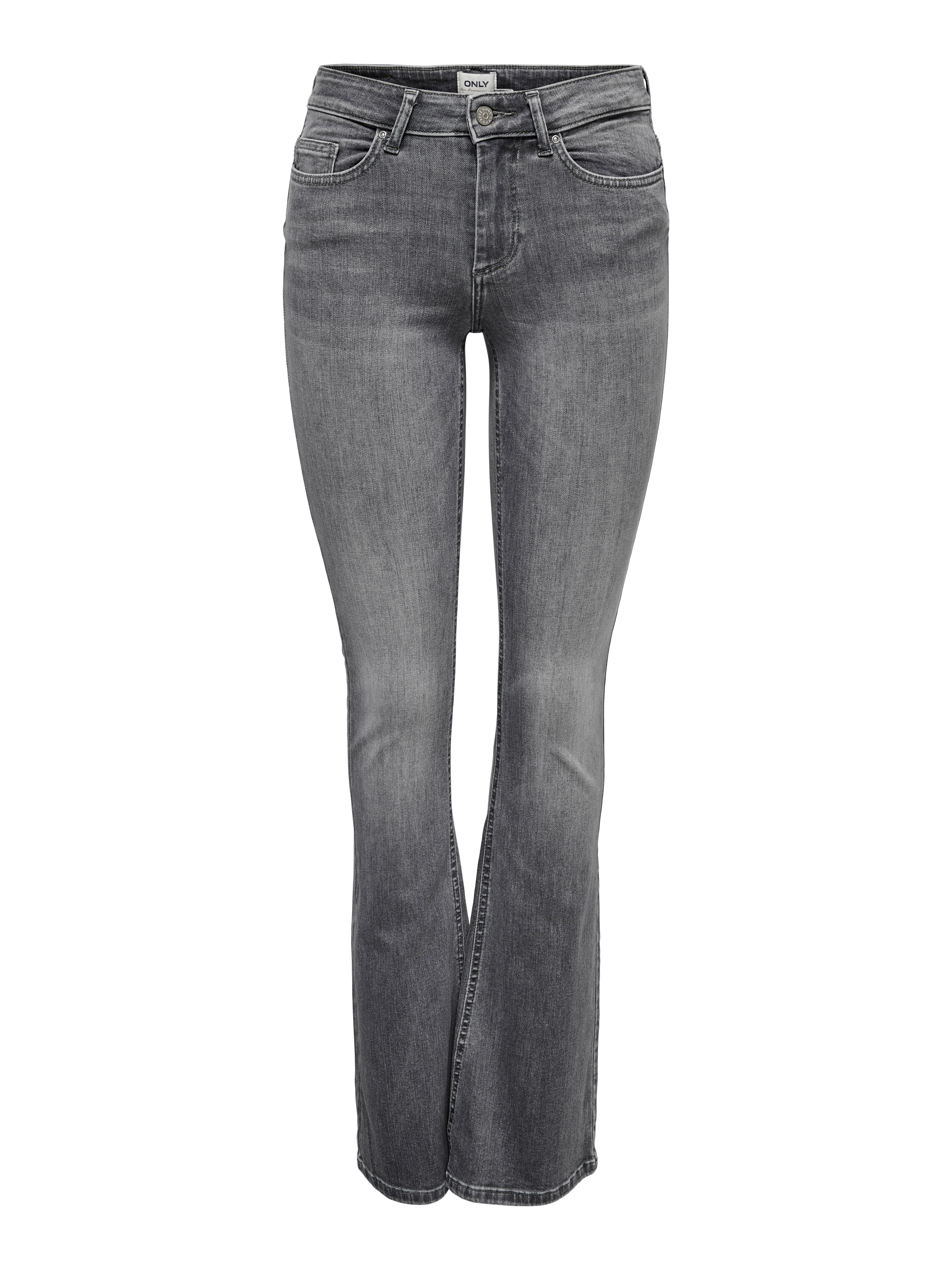 ONLBLUSH Mittlere Taille Ausgestellt Jeans Grey Denim