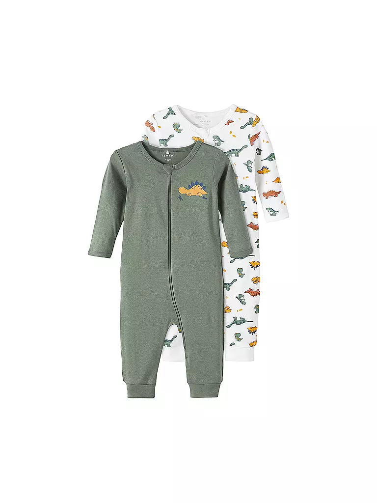 NAME IT Baby Schlafoverall 2-er Pkg. grün