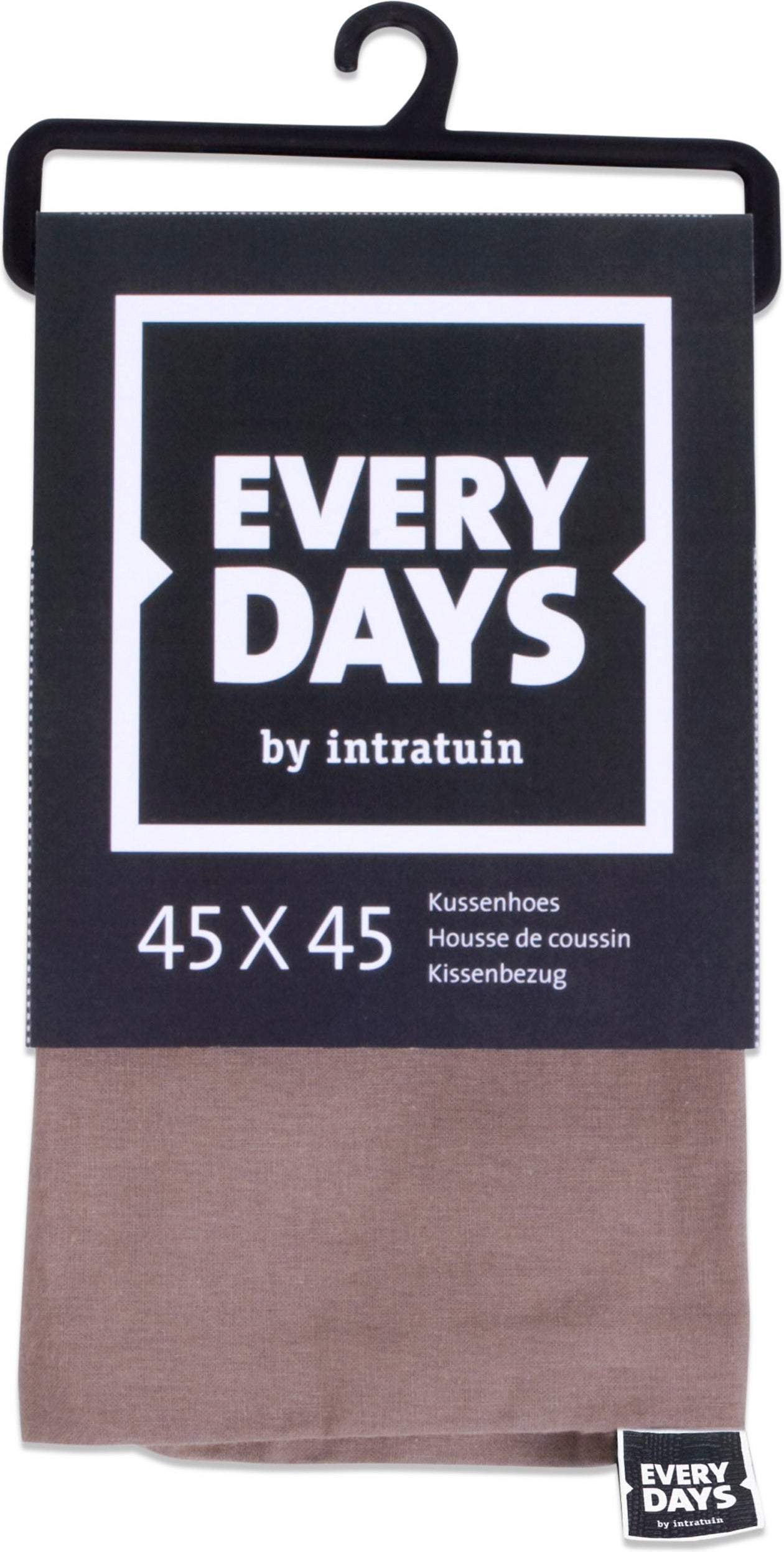 Everydays kussenhoes Katoen taupe 45 x 45 cm