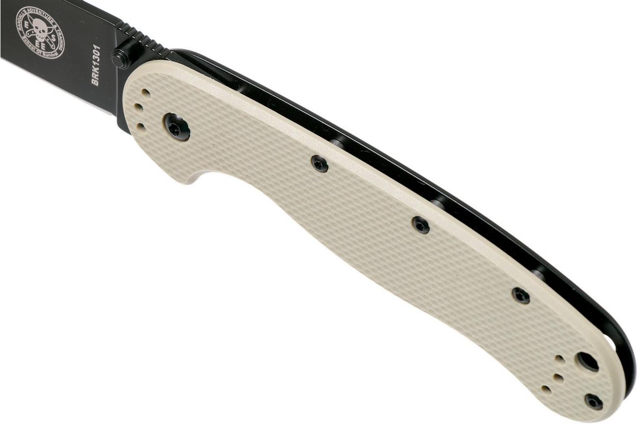 ESEE Avispa zakmes, black D2 blade, Desert Tan handle BRK1302DTB