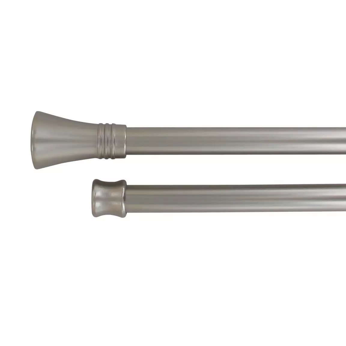 Kit de tringle extensible Double barres (L120 - L210 cm / D19 mm) Lotus Argent