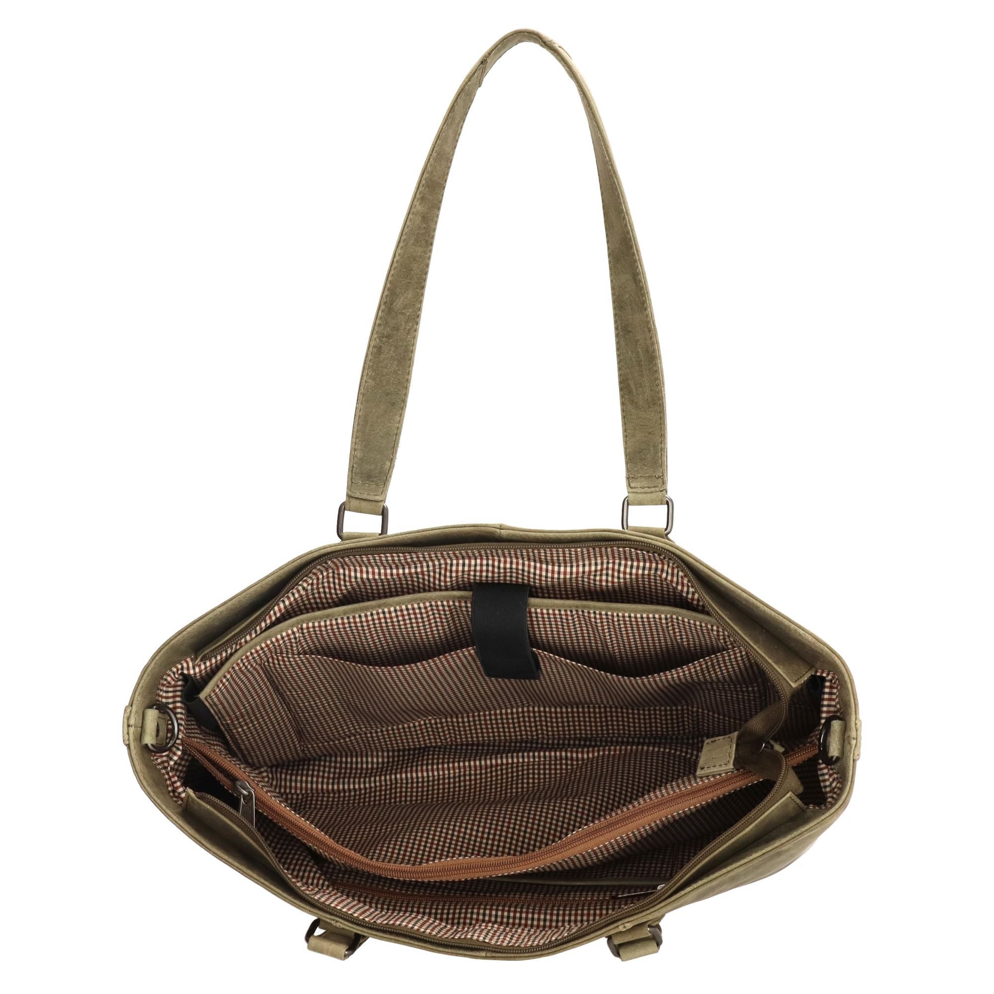 Hide & Stitches Idaho Laptoptas 15,6 inch Olijfgroen