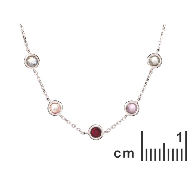 COLLIER ARGENT MULTICOLOR