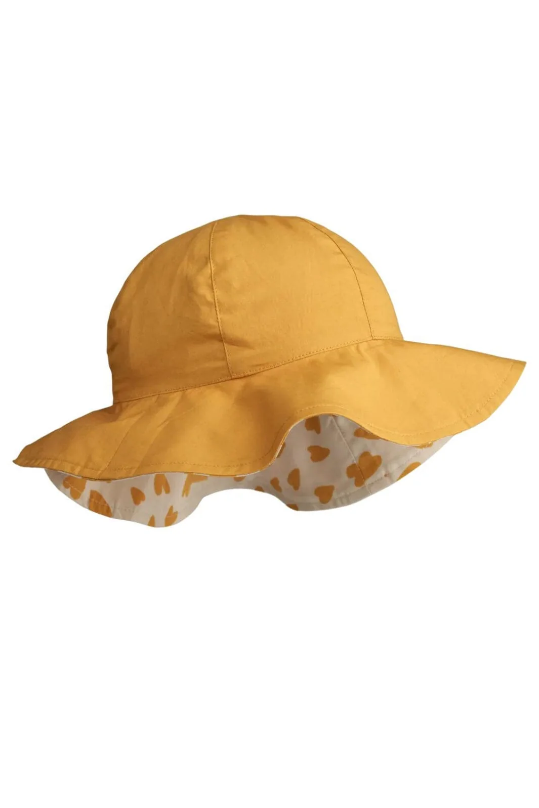 Liewood Amelia Reversible Sun Hat hearts sandy yellow mellow