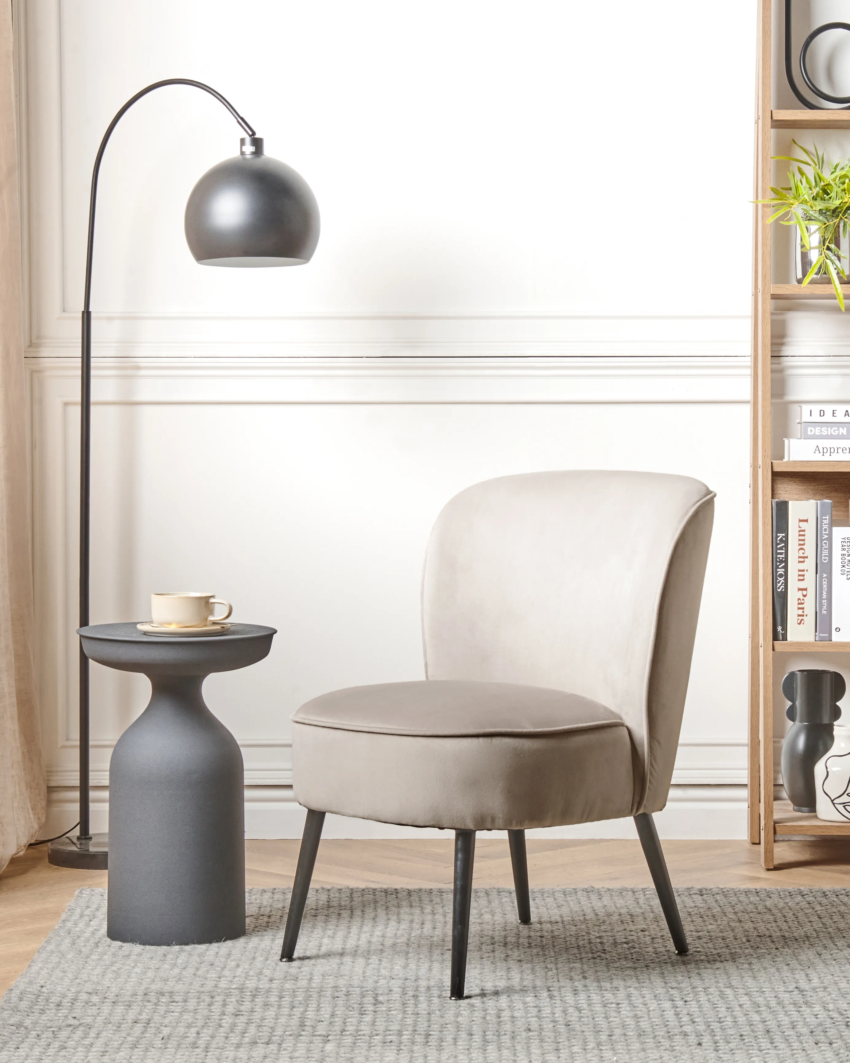 Fauteuil VOSS Fluweel Taupe