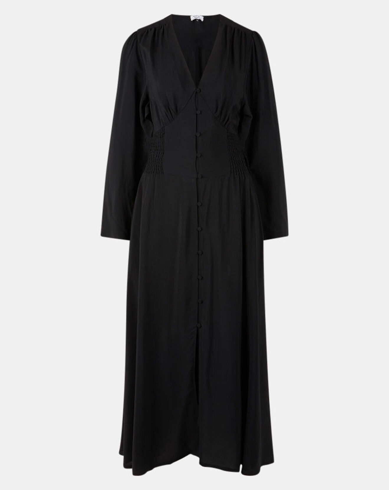 Galeries Lafayette Robe mi-longue Melisse fluide fibres Ecovero® noire