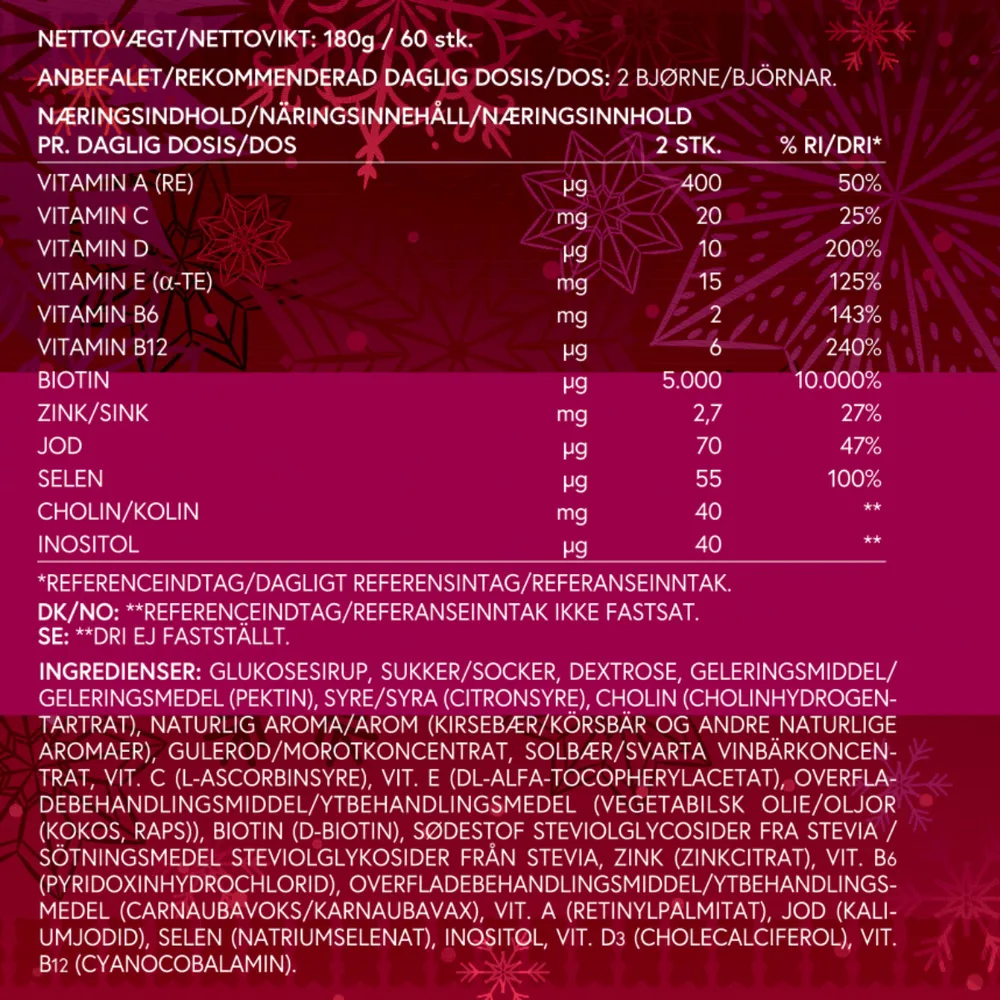 VitaYummy Hair & Nails Cherry - 60 stk.