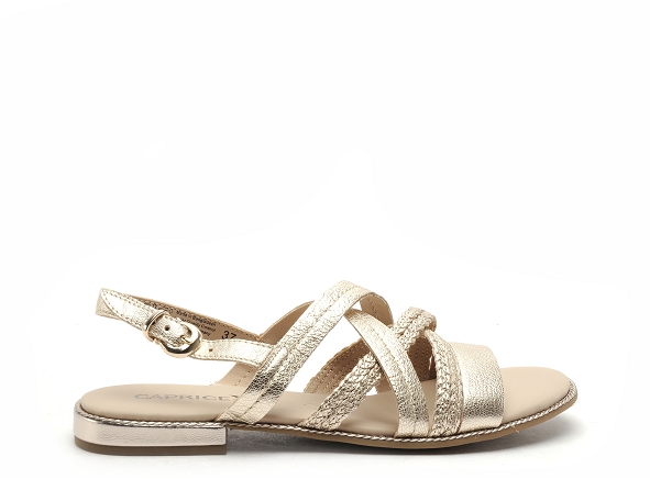 Caprice nu pieds plats femme 28100 or