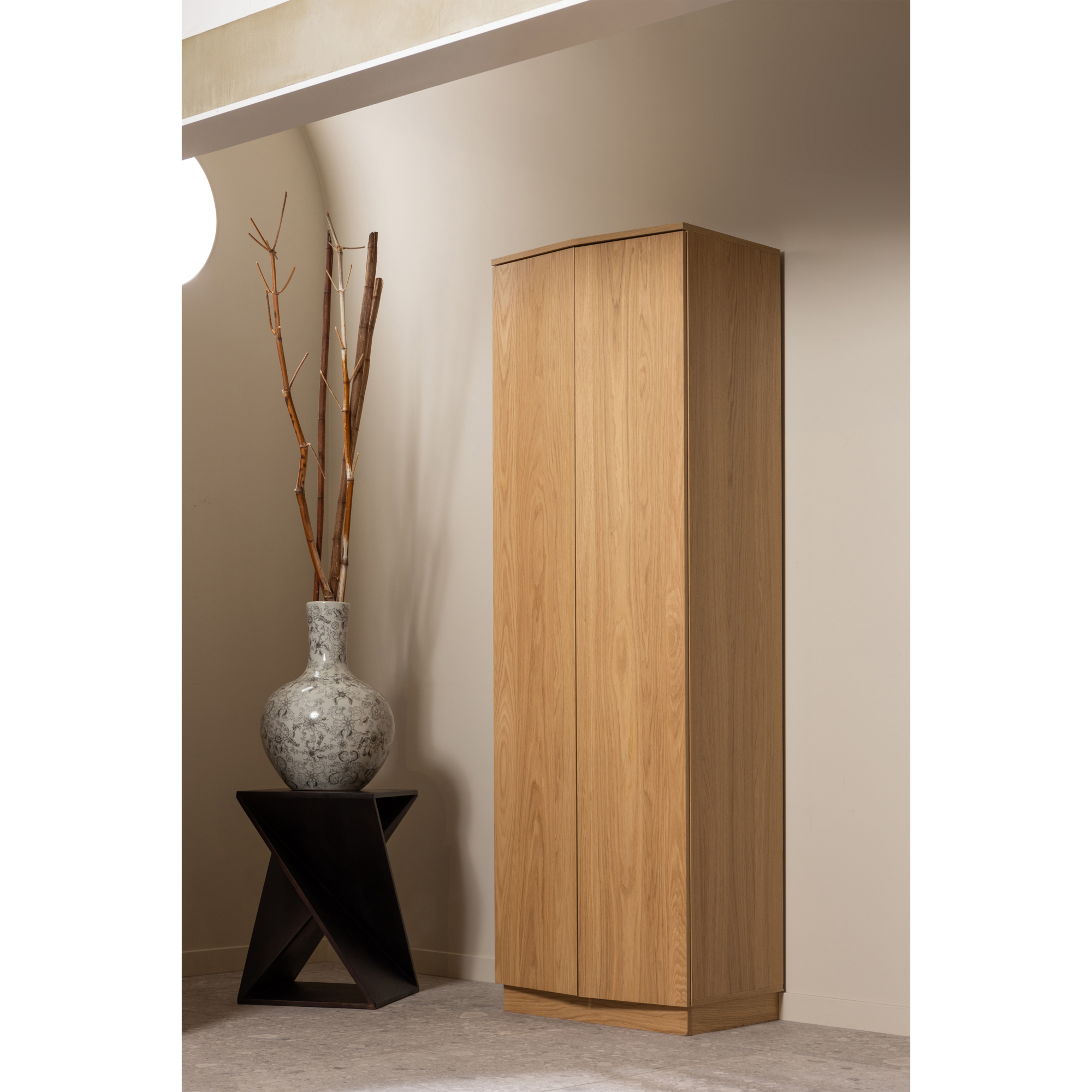 Hoge Kast Zuma - Eiken - Transparant Zuma Hoge Kast 67 cm - Eiken - Transparant