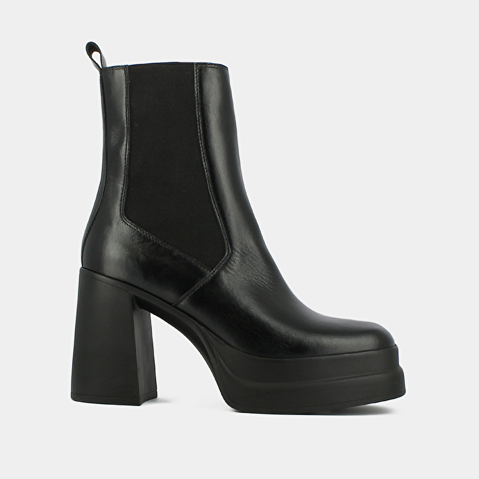 Boots à plateformes  en cuir noir