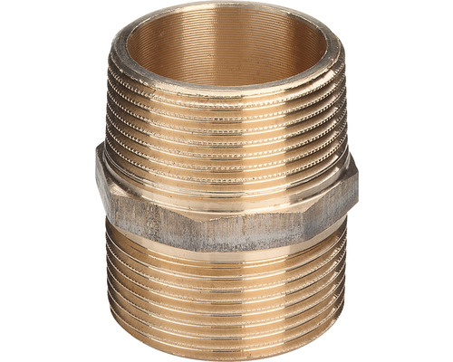 Viega rode messing dubbele nippel 3280 3/8