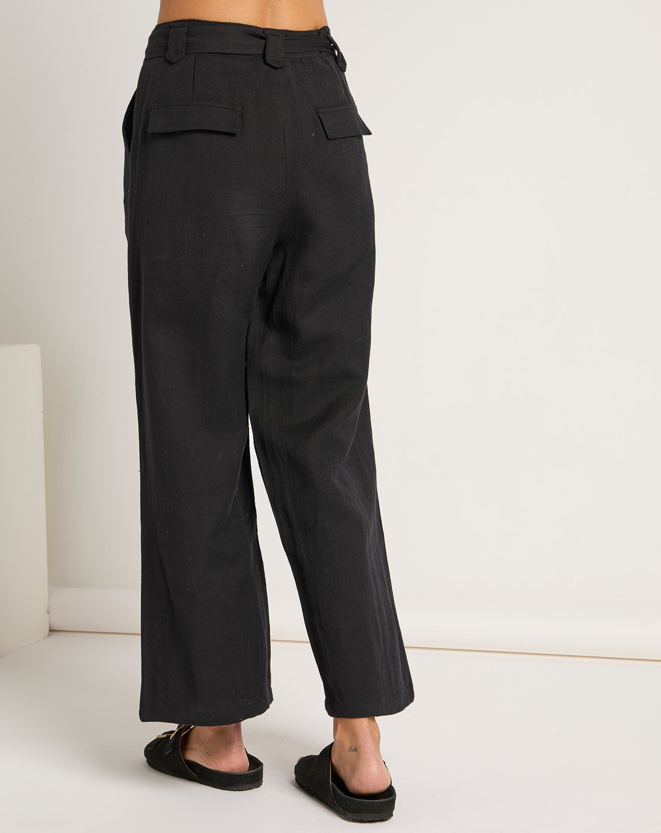 See u Soon Pantalon en Lin & Coton Elena noir
