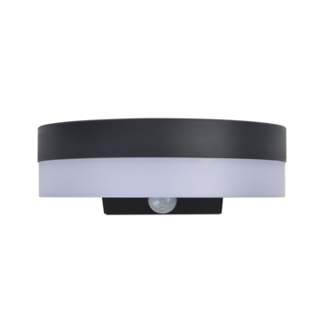 LUTEC wandlamp Runda Solar antraciet 12W met bewegingssensor