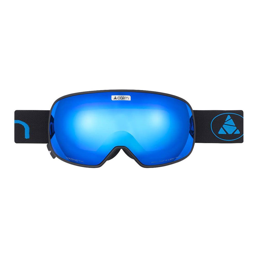 Cairn MAGNETIK - Masque ski + écran supplémentaire Homme mat black blue/blue