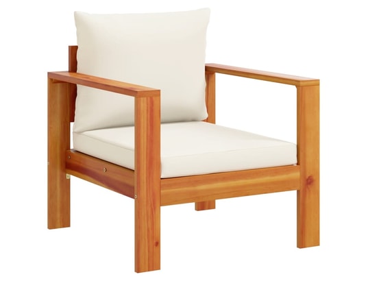 VIDAXL - Fauteuil Chaise de jardin avec coussins bois massif d'acacia