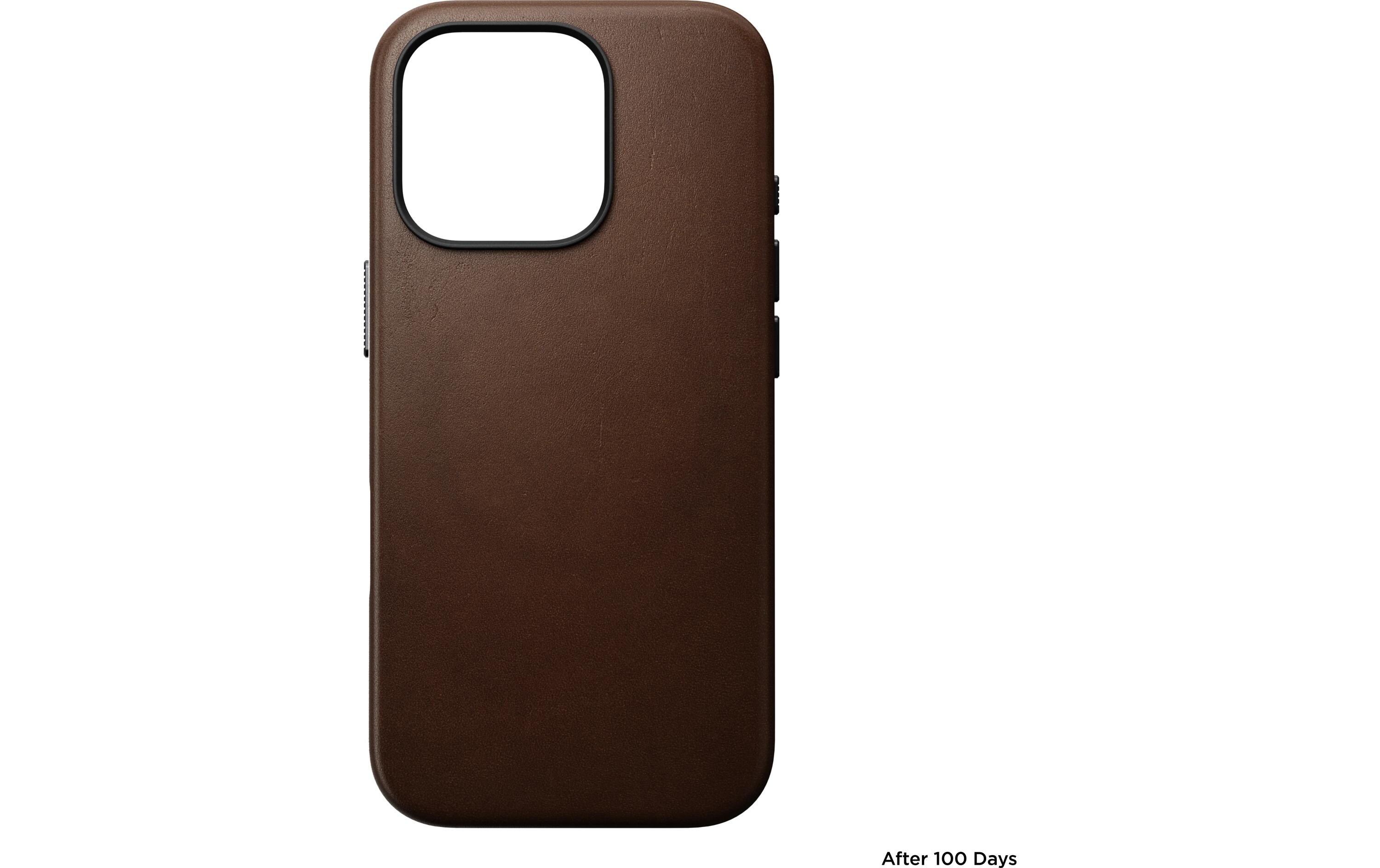 Back Cover Traditional Leather iPhone 16 Pro RostbraunSchutzhülle aus Leder für das Apple iPhone 16 Pro
