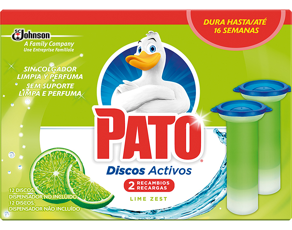 BLOCO PATO SANITÁRIO DISCOS ACTIVOS RECARGA LIMA 2X36ML
