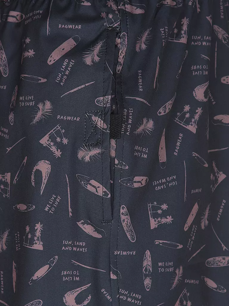 RAGWEAR Badeshorts STANNIS PRINT dunkelblau