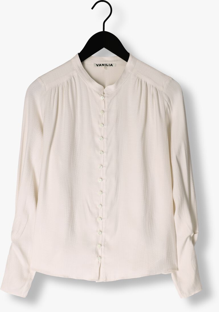 VANILIA ecru vanilia blouse wavy texture blouse