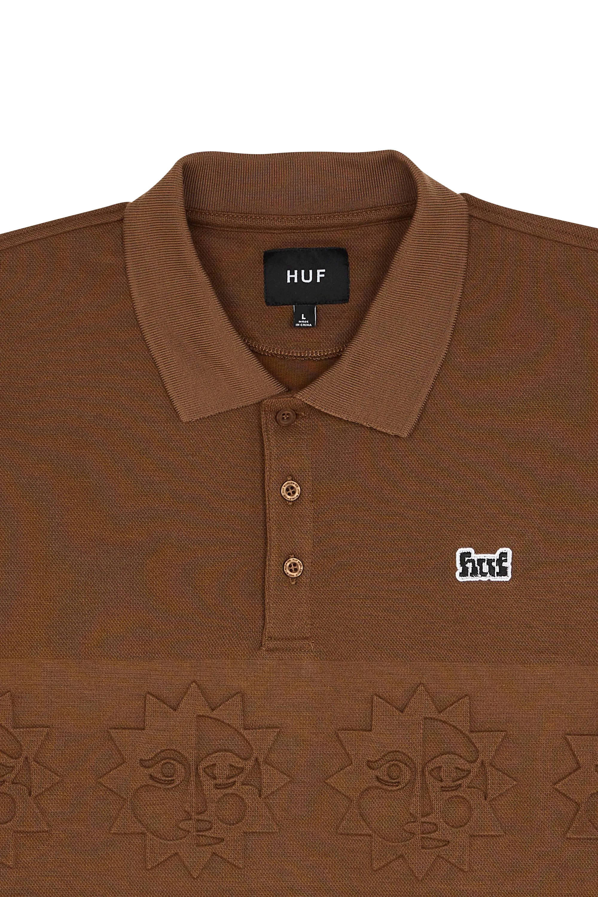 HUF Polo BRIGHTER DAYS Marron