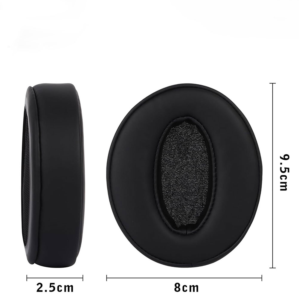 (2er Set) Sennheiser HD4.50BT / HD4.50 / HD4.50BTNC / HD 458BT / HD450 Kopfhörer Leder Ersatz Ohr Polster Kissen - Schwarz