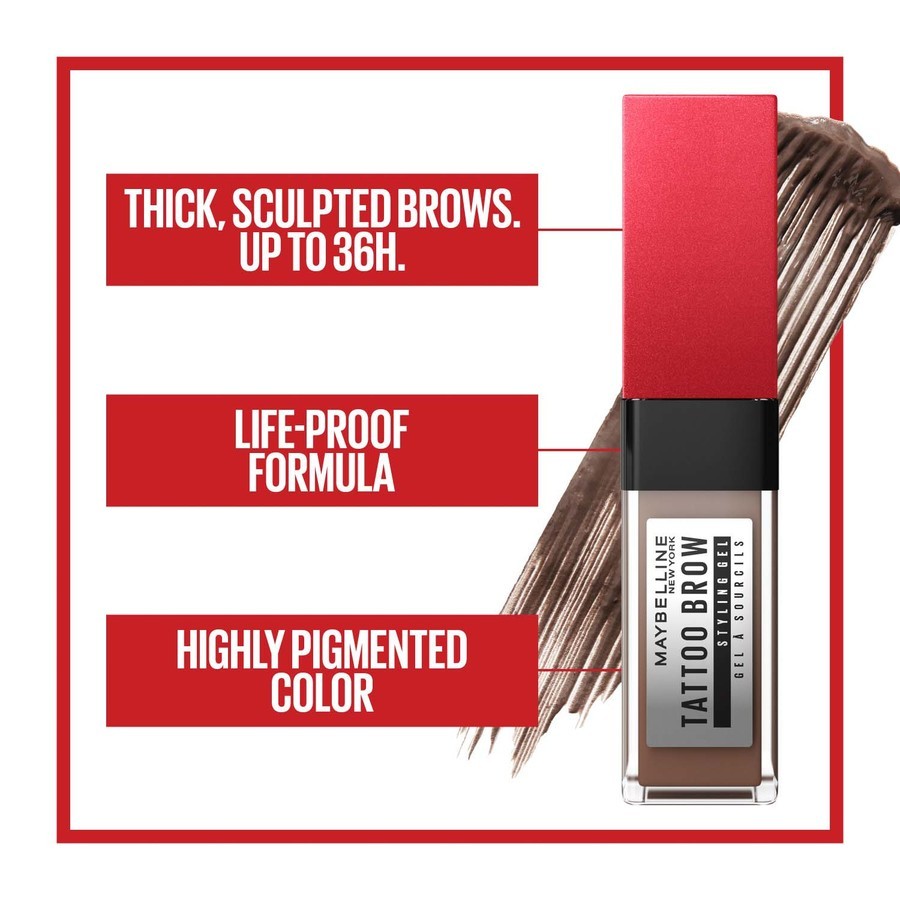 Maybelline New York Tattoo Brow 36H Styling Gel 260 Deep Brown 6ml