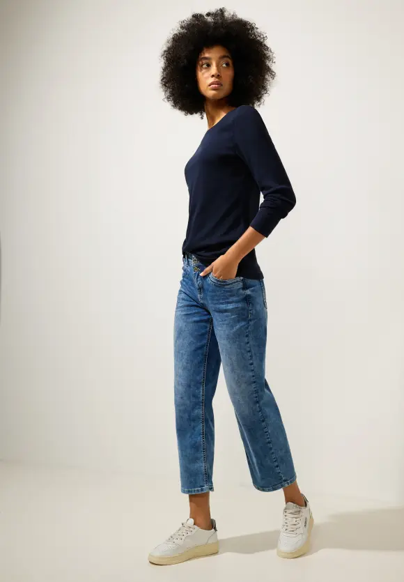 Softes Langarmshirt - deep blue