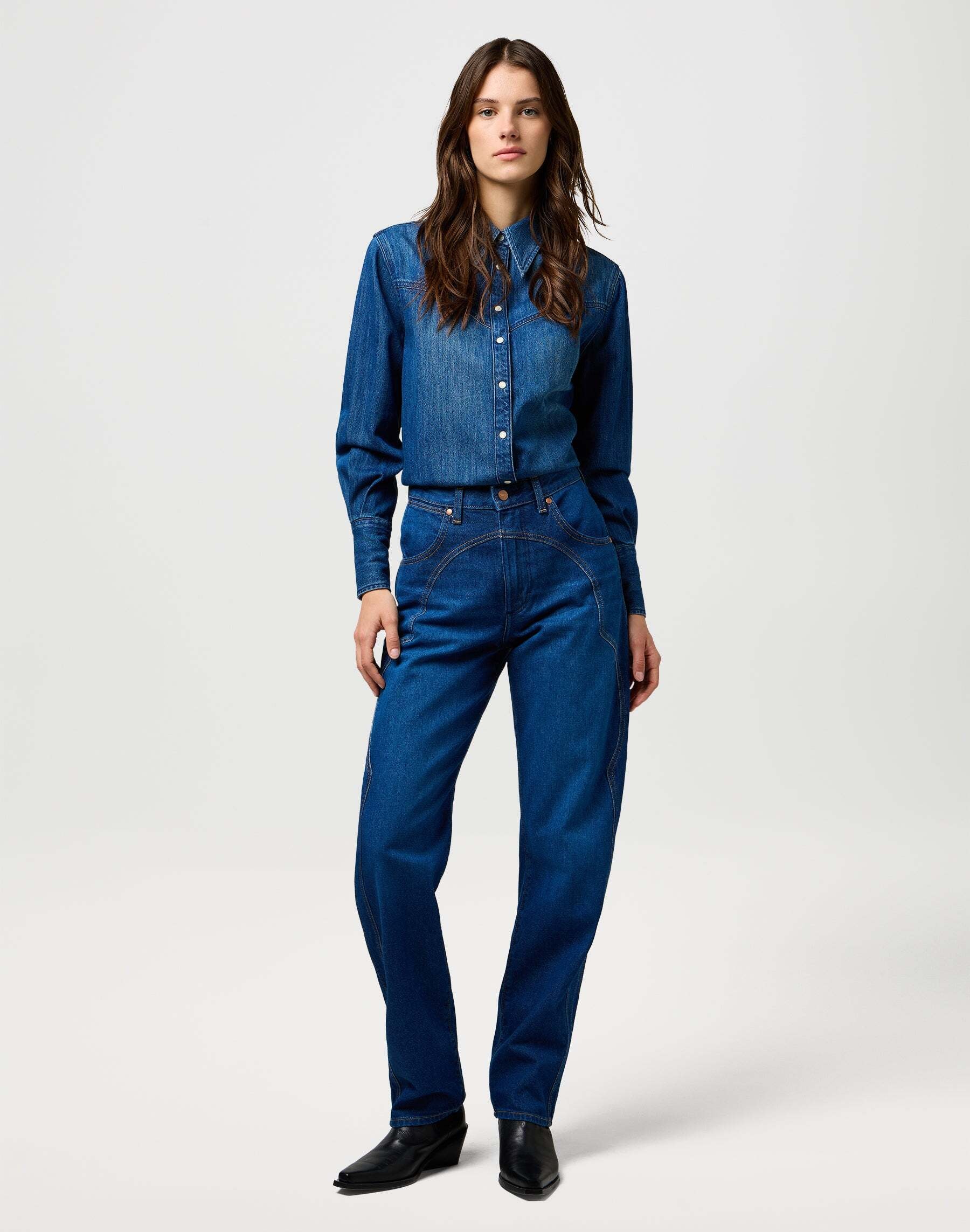 Wrangler Jeansbluse »WRANGLER Jeanshemd Yoke Denim Shirt«