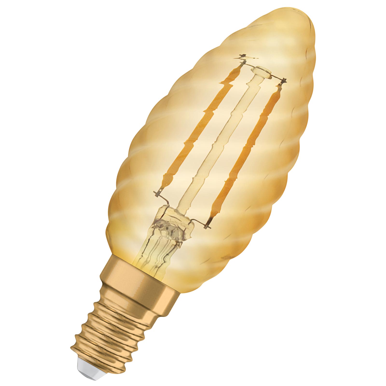 LED-Leuchtmittel 1906 CLB22 - Filament Twisterkerze - E14