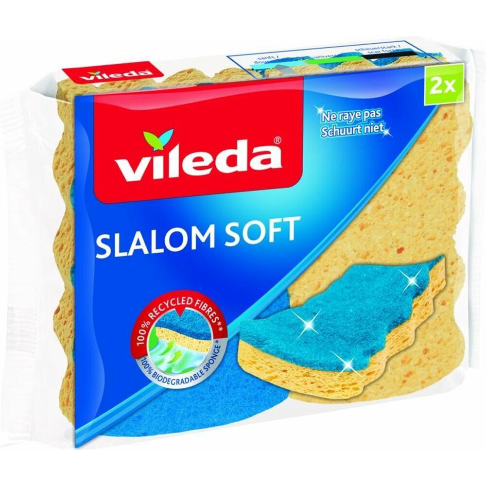Vileda Schuursponsen Slalom Soft4 stuks