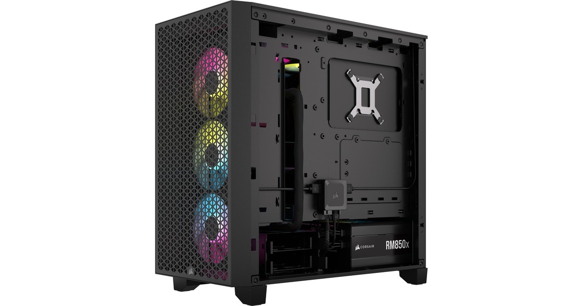 CorsairiCUE LINK RX120 RGB Starterskit case fans  (Zwart, 3 stuks, 120 x 120 x 25 mm, PWM)