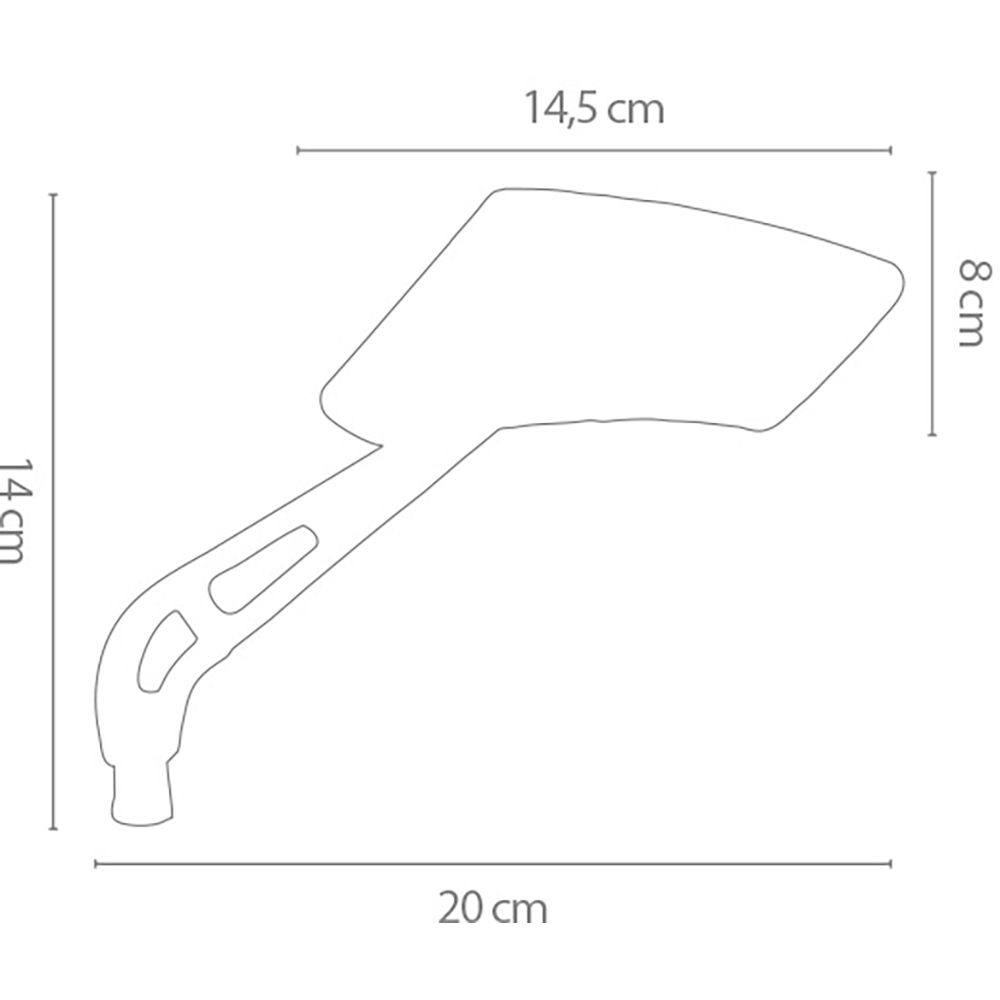Chaft - Rétroviseur Tilt - Pas de 8 et 10 mm Noir