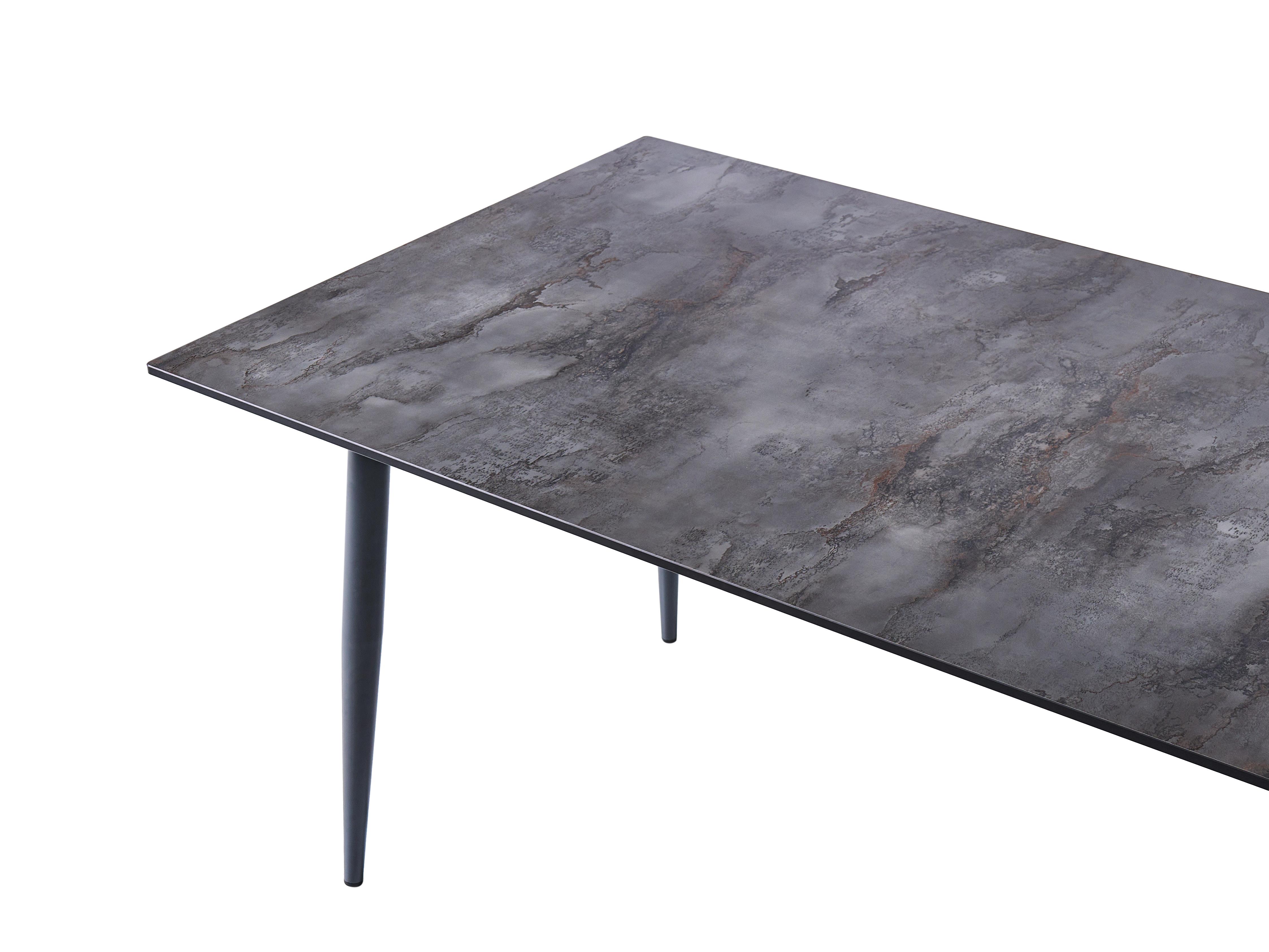 Tuin eettafel TOLENTINO 180 cm 90 cm Steeneffect Grijs