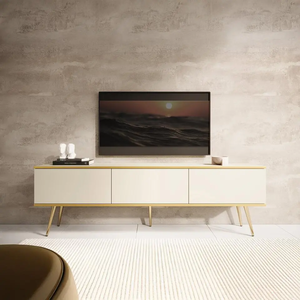 Meubella - TV-Meubel Orleans - Beige - 175 cm - Staand