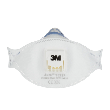 3M Aura stofmasker 9322 FFP2 met ventiel