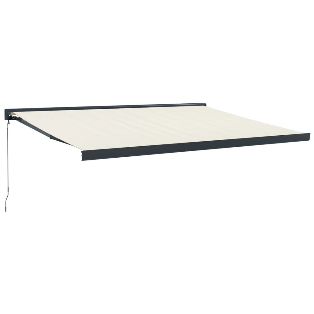 Auvent rétractable crème 4,5x3 m tissu et aluminium
